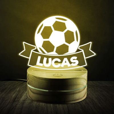 Personalized Soccer Night Light - Custom Name LED Night Lamp - Perfect Night-Time Companion for Comfort and Sweet Dreams - Unique Gift for Birthdays, Holidays, and Special Occasions