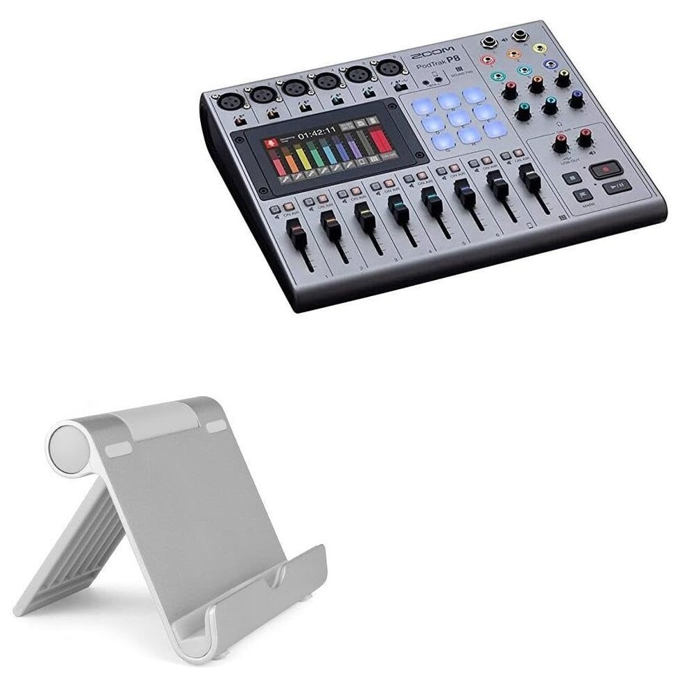 BoxWave Stand and Mount Compatible with Zoom PodTrack P8 - VersaView Aluminum Stand, Portable, Multi Angle Viewing Sturdy