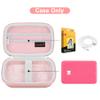 Canboc Carrying Case for KODAK Step/Kodak Step Slim Instant Mobile Photo Mini Printer, Zipper Mesh Pocket fits Photo Paper and USB Cable, Rose Gold (Case Only) view 2