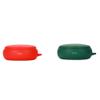 2 Pack DAYJOY Soft Silicone Protective Case Cover Compatible with Anker SoundCore Sleep A10 Earbuds, Protective Skin Sleeve with Carabiner (red+Green) view 1