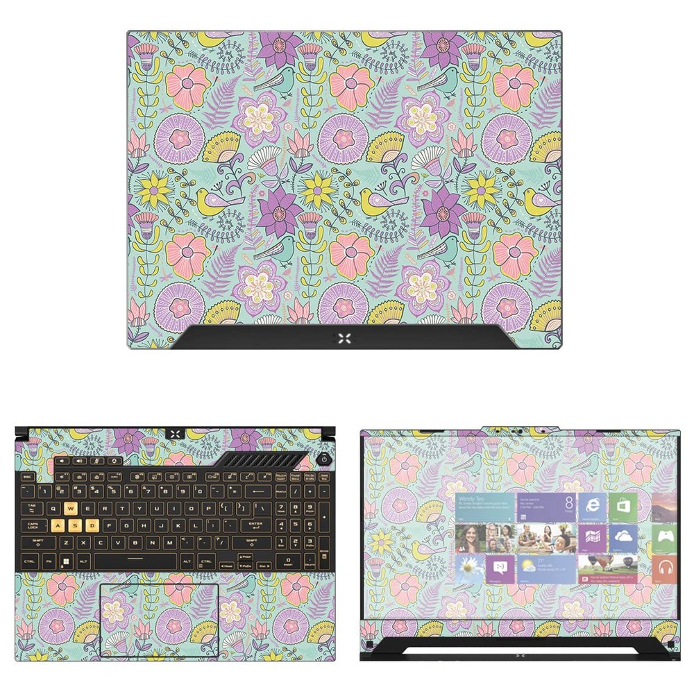 Decalrus - Protective Decal Sticker for The Asus TUF Gaming F15 FX507 (15.6" Screen) case Cover wrap AStuf_FX507-206
