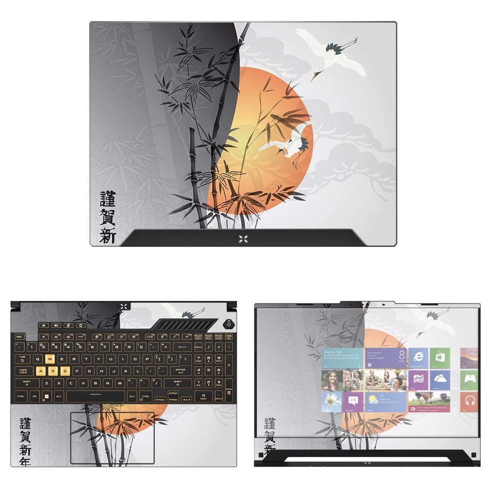 Decalrus - Protective Decal Sticker for The Asus TUF Gaming F15 FX507 (15.6" Screen) case Cover wrap AStuf_FX507-135