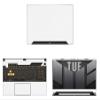 Decalrus - Protective Decal for The ASUS TUF Gaming F15 FX507 (15.6" Screen) Laptop White Carbon Fiber Vinyl Cover wrap CFasusTtuf_FX507White view 1