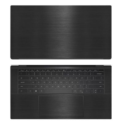 Decalrus - Protective Decal for The Dell Precision 5000 5570 (15.6" Screen) Laptop Black Texture Brushed Aluminum Vinyl Cover wrap BAdellPrecision15_5570Back