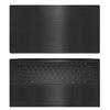 Decalrus - Protective Decal for The Dell Precision 5000 5570 (15.6" Screen) Laptop Black Texture Brushed Aluminum Vinyl Cover wrap BAdellPrecision15_5570Back view 1