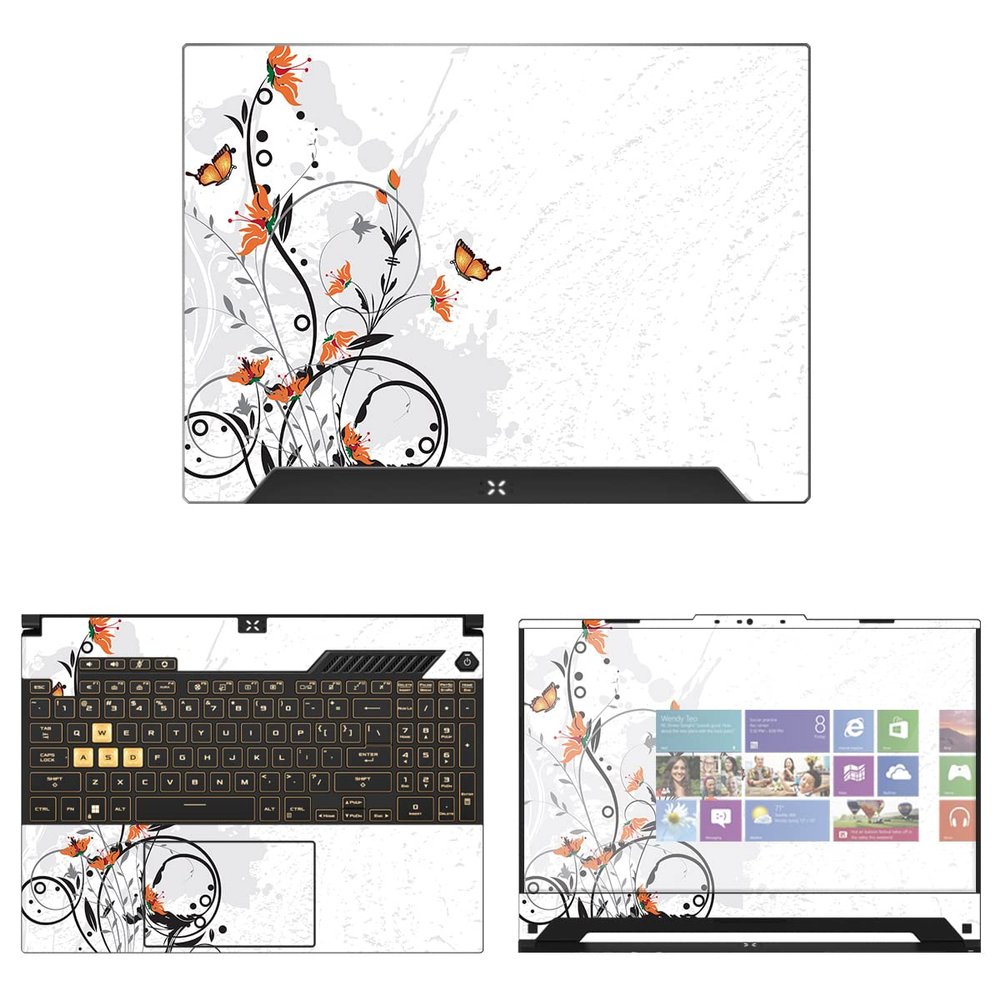 Decalrus - Protective Decal Sticker for The Asus TUF Gaming F15 FX507 (15.6" Screen) case Cover wrap AStuf_FX507-184