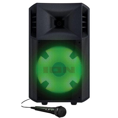 ION Audio - Power Glow 300 Rechargeable Battery Powered Bluetooth Speaker System with LED Lights and Built-in Handles and Wheels, 300-Watt Sound System (Renewed)
