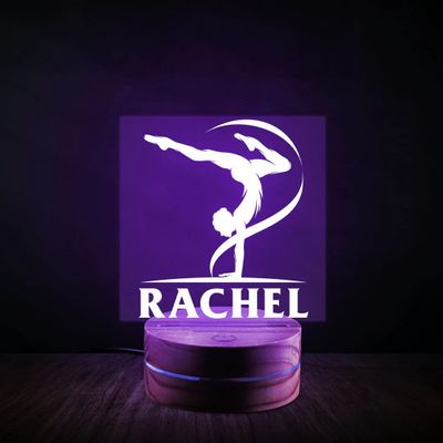 Athlete's Gift Shop Personalized Gymnastics Night Light