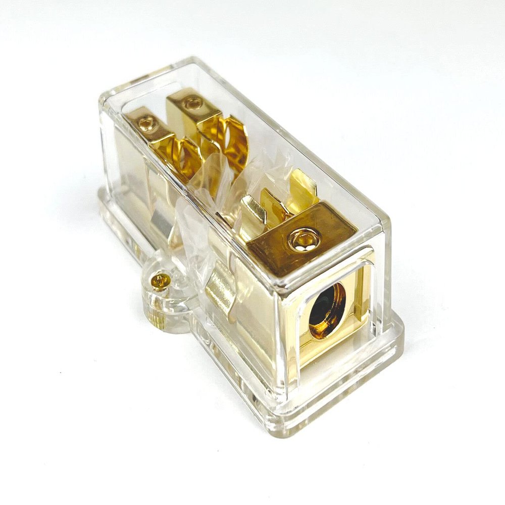 1 Pc of 2-Position AGU Fuse Power Distribution Block 1x4-Gauge in and 2x8-Gauge Out