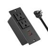 Recessed Power Strip USB C PD 30W Fast Charging,Flush Mount Desk Recessed Outlet,Space-Saver for Furniture Side Table,2 USB Ports,2 AC Outlets,6ft Cord,Ultra Thin Flat Plug view 1