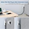 Recessed Power Strip USB C PD 30W Fast Charging,Flush Mount Desk Recessed Outlet,Space-Saver for Furniture Side Table,2 USB Ports,2 AC Outlets,6ft Cord,Ultra Thin Flat Plug view 3