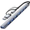 USB Hub 3.0 with 7 Ports, VIENON Aluminium USB C to USB 3.0 Hub for MacBook, Mac Pro/Mini, iMac, Ps4, PS5, Surface Pro,Flash Drive, Samsung view 1