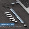 USB Hub 3.0 with 7 Ports, VIENON Aluminium USB C to USB 3.0 Hub for MacBook, Mac Pro/Mini, iMac, Ps4, PS5, Surface Pro,Flash Drive, Samsung view 2