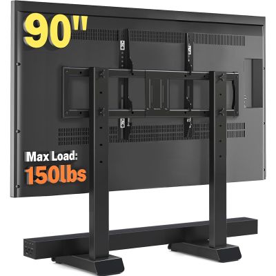Universal Tabletop TV Stand Legs for 55-90 inch LCD LED OLED 4K Plasma TVs, Modern TV Stand with Mount, Height Adjustable TV Mount Stand with Cable Management, Holds up to 150 lbs