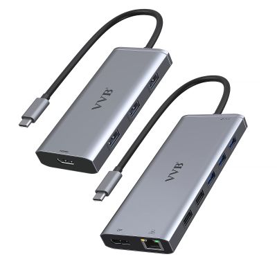 USB C Docking Station Dual Monitor Type C to HDMI Adapter Hub Compatible for Dell,HP,Lenovo Thinkpad,etc