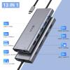 USB C Docking Station Dual Monitor Type C to HDMI Adapter Hub Compatible for Dell,HP,Lenovo Thinkpad,etc view 2