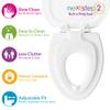 Mayfair NextStep2 Toilet Seat with Built-In Potty Training Seat, Slow-Close, Removable that will Never Loosen, Round, White, 2-Pack view 2