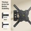 TV Wall Mount for Most 26-60 inch Flat/Curved TVs up to 77lbs, Full Motion Wall Mount TV Braket with Articulating arm Swivel Tilt Extension, Single Stud Corner TV Monitor Mount Max VESA 400x400mm view 3