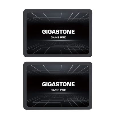 Gigastone SATA SSD 256GB (2-Pack) 2.5 inch SSD 520MB/s Upgrade Laptop PC Memory and Storage PS4 HDD Replacement 2.5" Internal Solid State Hard Drives SATA III SLC Cache 3D NAND Game Pro Performance