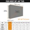 HOMEYA Outdoor TV Cover 39-40 Inch With Clear Scratch Resistant Front Flap, Bottom Cover, 600D Weatherproof & Waterproof Screen Protector, Fits Most Mounts Stands With Remote Controller Pocket view 2
