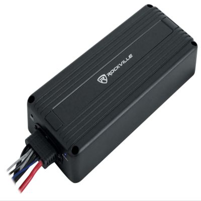 Rockville ATV220 2-Channel UTV/Motorcycle Bluetooth Amplifier, 1600W Peak/400W RMS @ 2 Ohms, IP65 Waterproof, Dyno-Certified, Compact Micro Amp for Outdoor Powersports