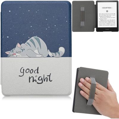 Artyond Case for Kindle Paperwhite 2021, Lightweight Hand Strap Cover with Auto Sleep/Wake Case for 6.8" Kindle Paperwhite 11th Generation 2021 and Kindle Paperwhite Signature Edition, Cat