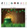 INRUI St.Patrick's Day Photography Backdrop Wooden Texture Lucky Irish Shamrock Festival Party Decorations Banner (8x6FT) view 3