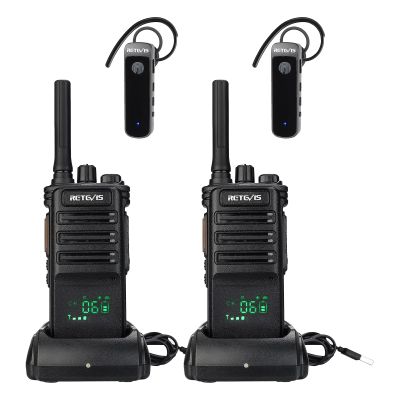 Retevis RB89 Long Range 2 Way Radios,Wireless Walkie Talkie, High Power,700,000 sq.ft/50 Floor,GMRS,Heavy Duty,2600mAh,With Earpiece, VOX,Professional Two Way Radios for School Church Security(2 Pack)