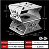 3D Monitoring Duckbill Universal Joint Bracket, 3-Axis Bracket Adjustable 430 Stainless Steel CCTV Security Bullet Camera Mount Base Bracket Vertical Pole Crossbar Gun Base view 2