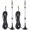 Dual Band WiFi Antenna 2.4GHz 5GHz 5.8GHz 9dBi Magnetic Base MIMO SMA Male Antenna for WiFi Router Wireless Router Gateway Network Card USB Adapter Security IP Camera Pack of 2 view 1