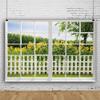 Renaiss 8x6ft Spring Sunflower Window Scenery Backdrop White Fence Yellow Sunflowers Countryside Garden Nature Landscape Photography Background for Girl Woman Wedding Birthday Party Studio Props view 3