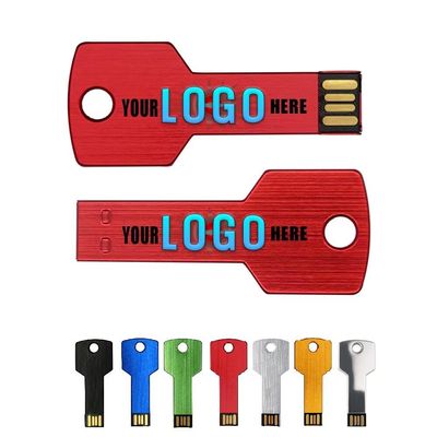 50pcs 256MB Custom Logo USB Flash Drive in Metal Key Shape, Personalized Thumb Drive for Promotion, Bespoke Memory Stick in Bulk