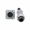 HangTon WS16 10 Pin Industrial Aviation Circular Power Connector Male Cable Plug + Female Panel Socket Heavy Duty Metal Corrosion Resistance 5A 500V 18awg view 2