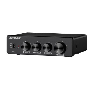 AIYIMA A01 100W +100W TPA3116 Stereo Amplifier 2.0/2.1 Channel Class D Audio Amp Receiver with 3.5mm AUX Output + DC24V Power Adapter for Home Audio Speaker