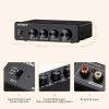 AIYIMA A01 100W +100W TPA3116 Stereo Amplifier 2.0/2.1 Channel Class D Audio Amp Receiver with 3.5mm AUX Output + DC24V Power Adapter for Home Audio Speaker view 4