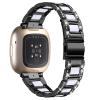 AISPORTS Compatible for Fitbit Versa 4/Sense 2 Band Stainless Steel Resin for Women, Crystal Bling Glitter Diamonds Jewelry Metal Bracelet Sport Wristband Replacement Band for Fitbit Versa 4/Sense 2 view 2