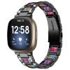 AISPORTS Compatible for Fitbit Sense 2/Versa 4 Band Stainless Steel Resin for Women, Crystal Bling Glitter Diamonds Metal Bracelet Sport Wristband Replacement Band for Fitbit Sense 2/Versa 4 view 1