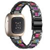 AISPORTS Compatible for Fitbit Sense 2/Versa 4 Band Stainless Steel Resin for Women, Crystal Bling Glitter Diamonds Metal Bracelet Sport Wristband Replacement Band for Fitbit Sense 2/Versa 4 view 2