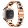AISPORTS Compatible for Fitbit Versa 4/Sense 2 Band Stainless Steel Resin for Women, Crystal Bling Glitter Diamonds Jewelry Metal Bracelet Sport Wristband Replacement Band for Fitbit Versa 4/Sense 2 view 2