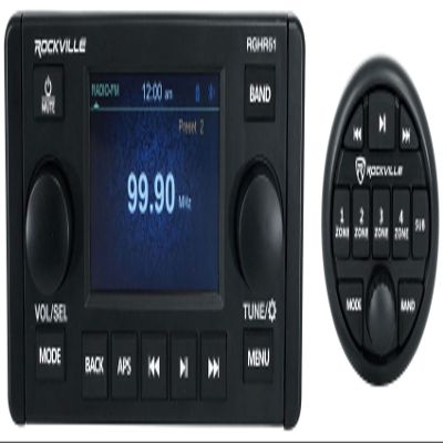 Rockville RGHR51 5 Zone Single Din Marine Receiver Bluetooth/Radio/Wired Remote