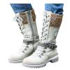 ZBYY Cowboy Mid Calf Boots for Women Chunky Low Heels Western Combat Boots Winter Low Heel Round Toe Slip On Knight Riding Boots view 1
