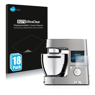 savvies 18-Pack Screen Protection Film Compatible with Kenwood KCL 95 Cooking Chef XL. Screen Protector Ultra Clear [Scratch Proof, Anti Fingerprint]