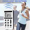 Portable AM FM Radio with Digital Tuning LCD Display, SWDSTP Rechargeable Pocket Radio with Stereo Earphone and Detachable Belt Clip for Walking, Jogging view 2