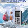 Portable AM FM Radio with Digital Tuning LCD Display, SWDSTP Rechargeable Pocket Radio with Stereo Earphone and Detachable Belt Clip for Walking, Jogging view 4