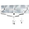 MOUNT PRO Triple Monitor Mount, 3 Monitor Desk Mount for Three Screens up to 32 Inch, Full Motion Gas Spring Heavy Duty Arm Hold up to 19.8lbs Each, White view 1