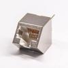 GXMRHWY 30PCS RJ45 Jack 45 Degree Modualr Connector Through Hole Gray Plastic Shielded Single Port view 2