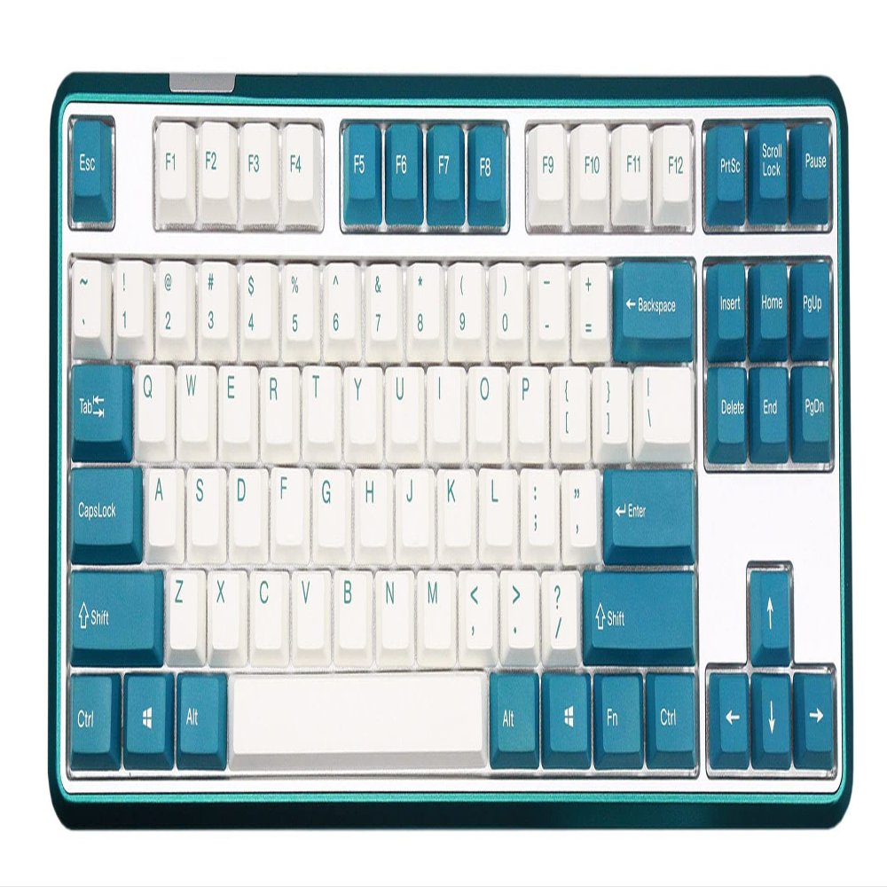 Varmilo Sword 2-87 Twilight Green White LED TKL Dye Sub PBT Aluminum Mechanical Keyboard (Varmilo EC Sakura V2)