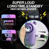Personal Alarm for Women Kids and Elders Safe Sound, 130dB Siren Emergency Self-Defense Security Alarm Keychain Loudly with LED Light (Emerald+Violet) view 2