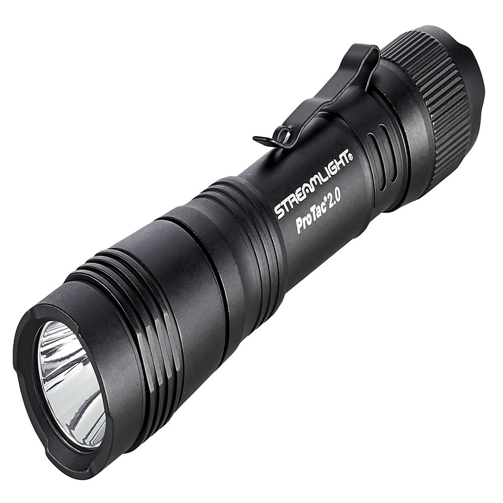 Streamlight 89000 ProTac 2.0 2000-Lumen 17300-Candela Rechargeable Tactical LED Flashlight with USB C Cable, and Holster, Box, Black