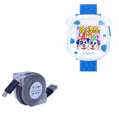 BoxWave Cable Compatible with VTech My First Kidi Smartwatch - miniSync, Retractable, Portable Sync Cable